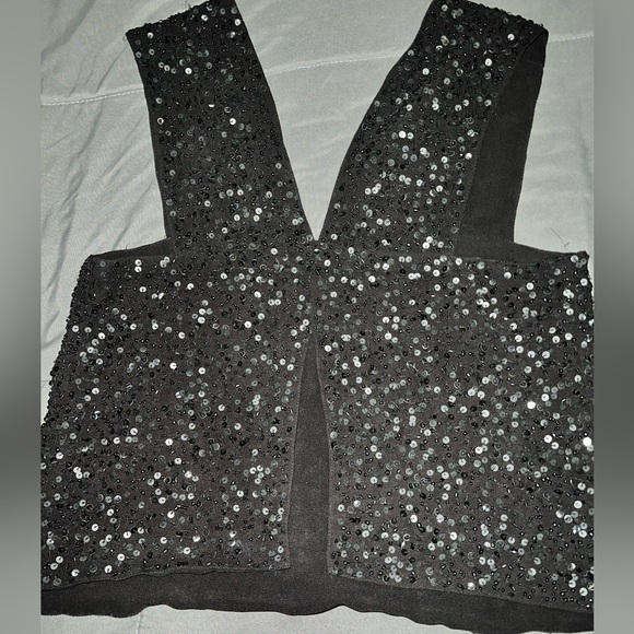 Zara basic beaded black tank - Picture 3 of 4